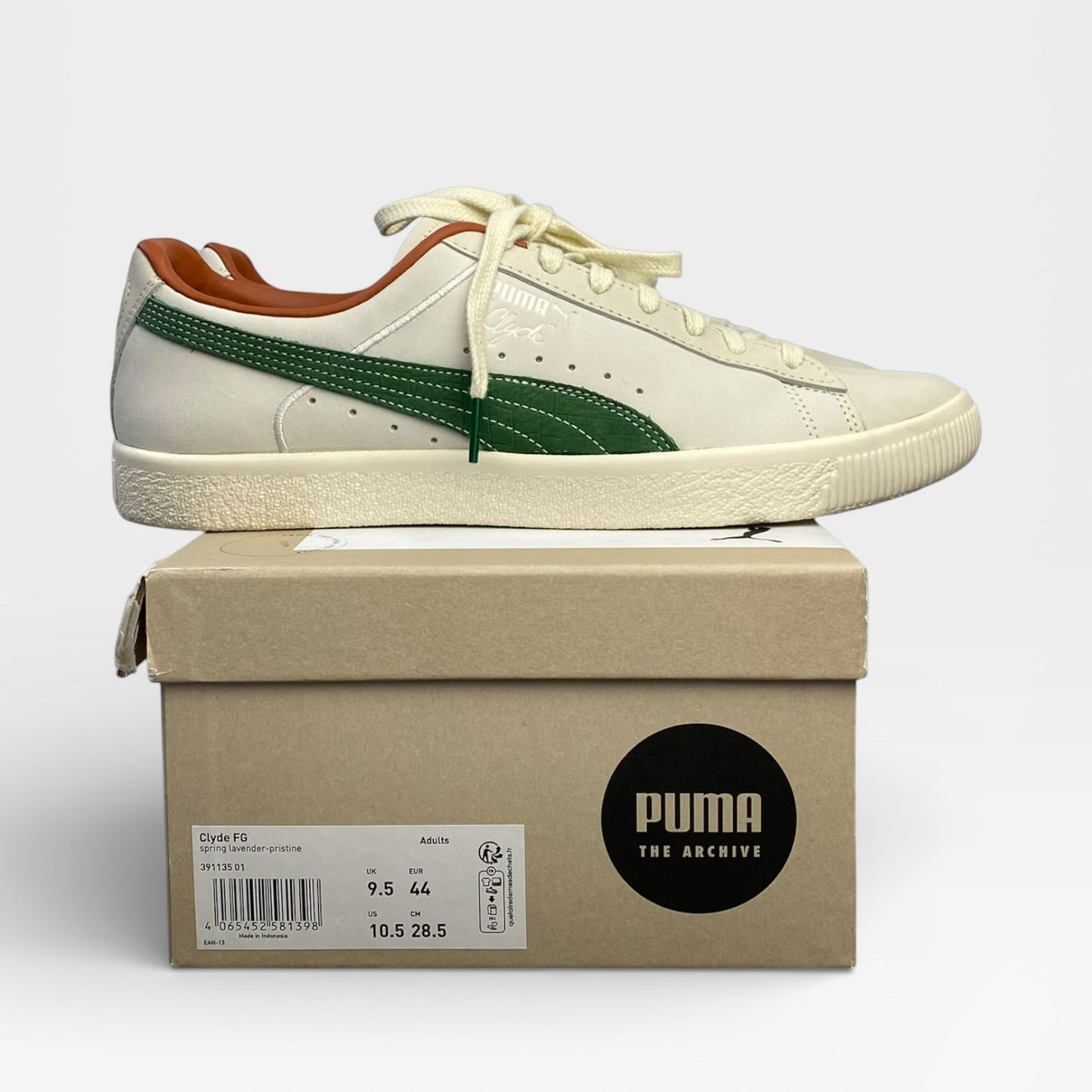 Puma Clyde FG White/Green