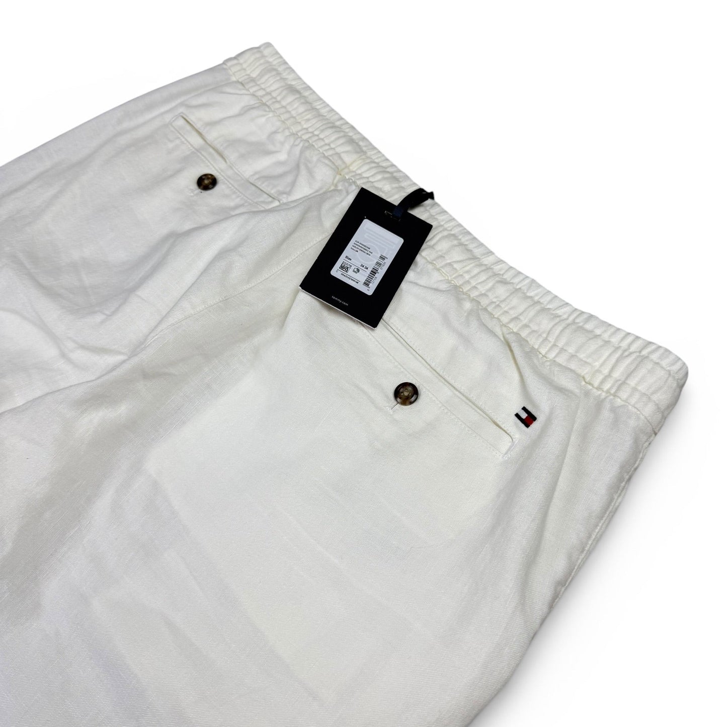 Tommy Hilfiger Harlem Tapered Leg Fit Chinos aus Leinenmix
