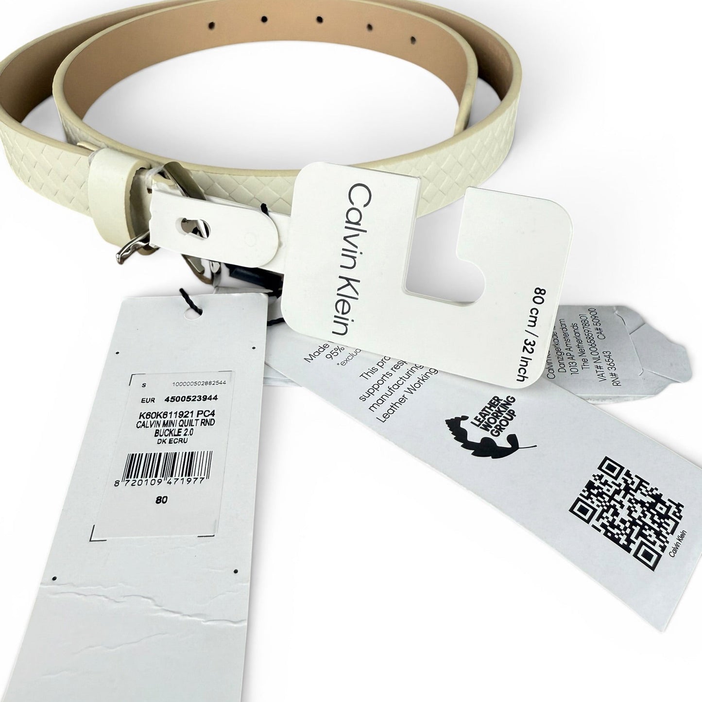 Calvin Klein Gürtel Mini Quilt 2.0 Weiß