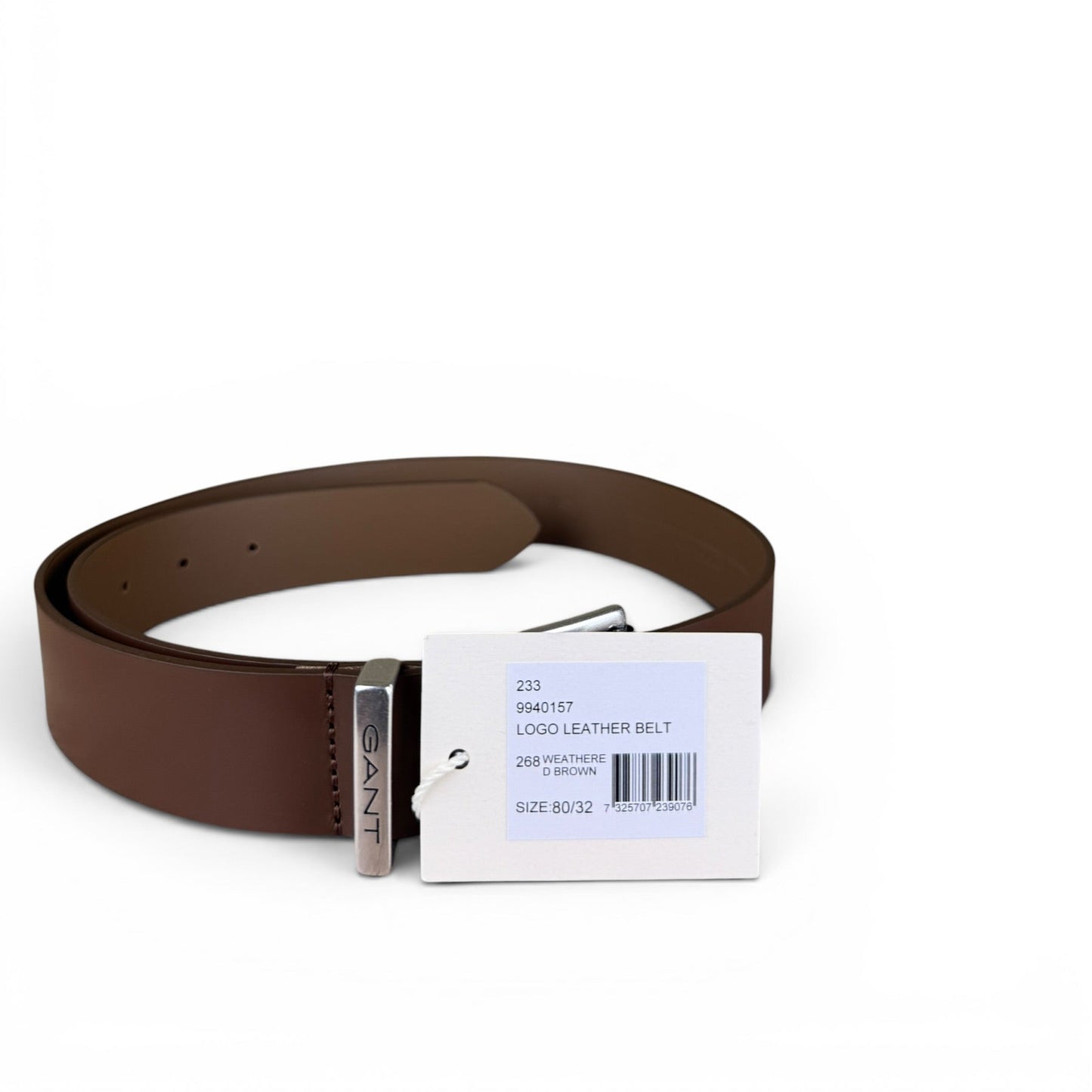 Gant Brauner Logo Gürtel Leder 9940157 Unisex