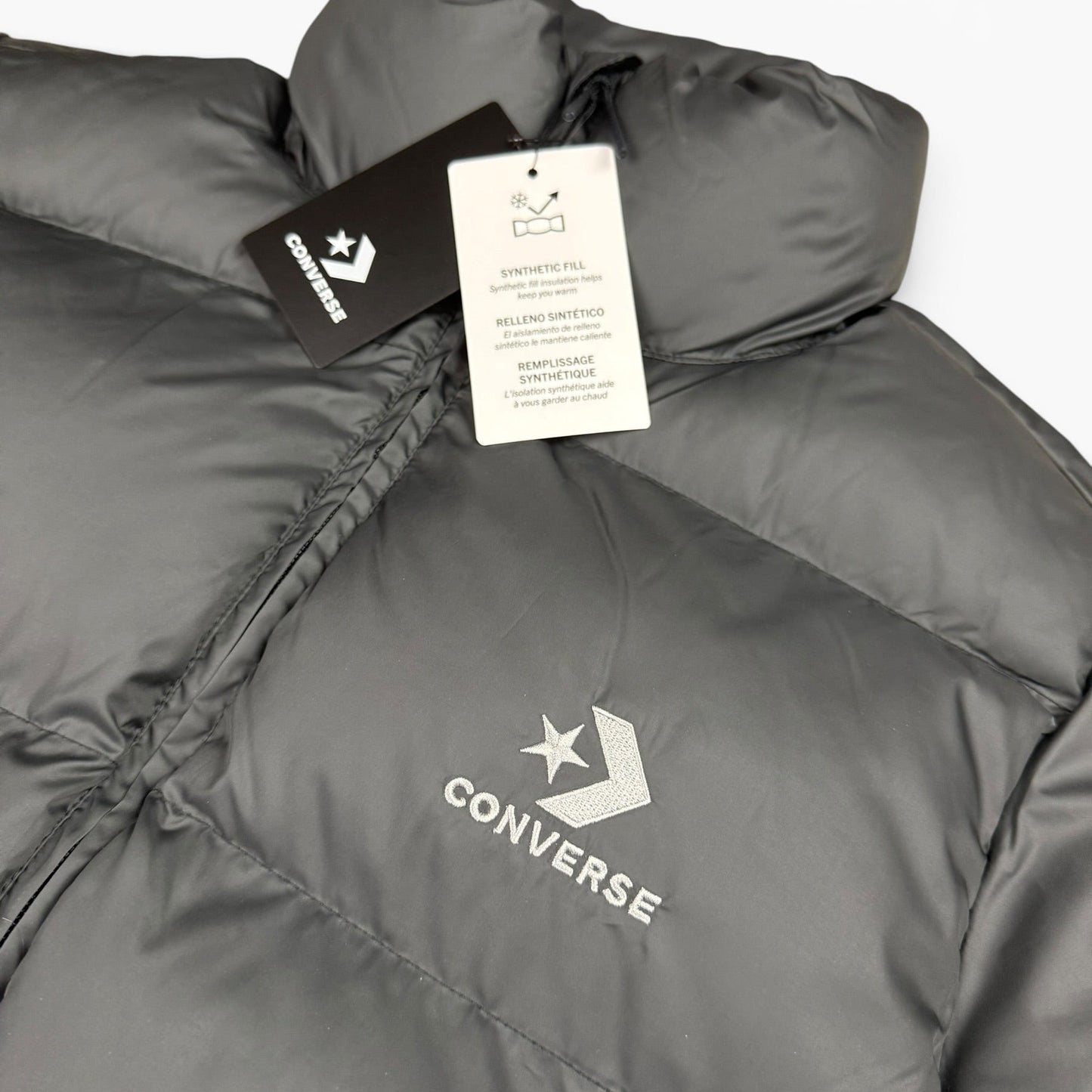 Converse Jacke Patch Pocket Puffer Schwarz