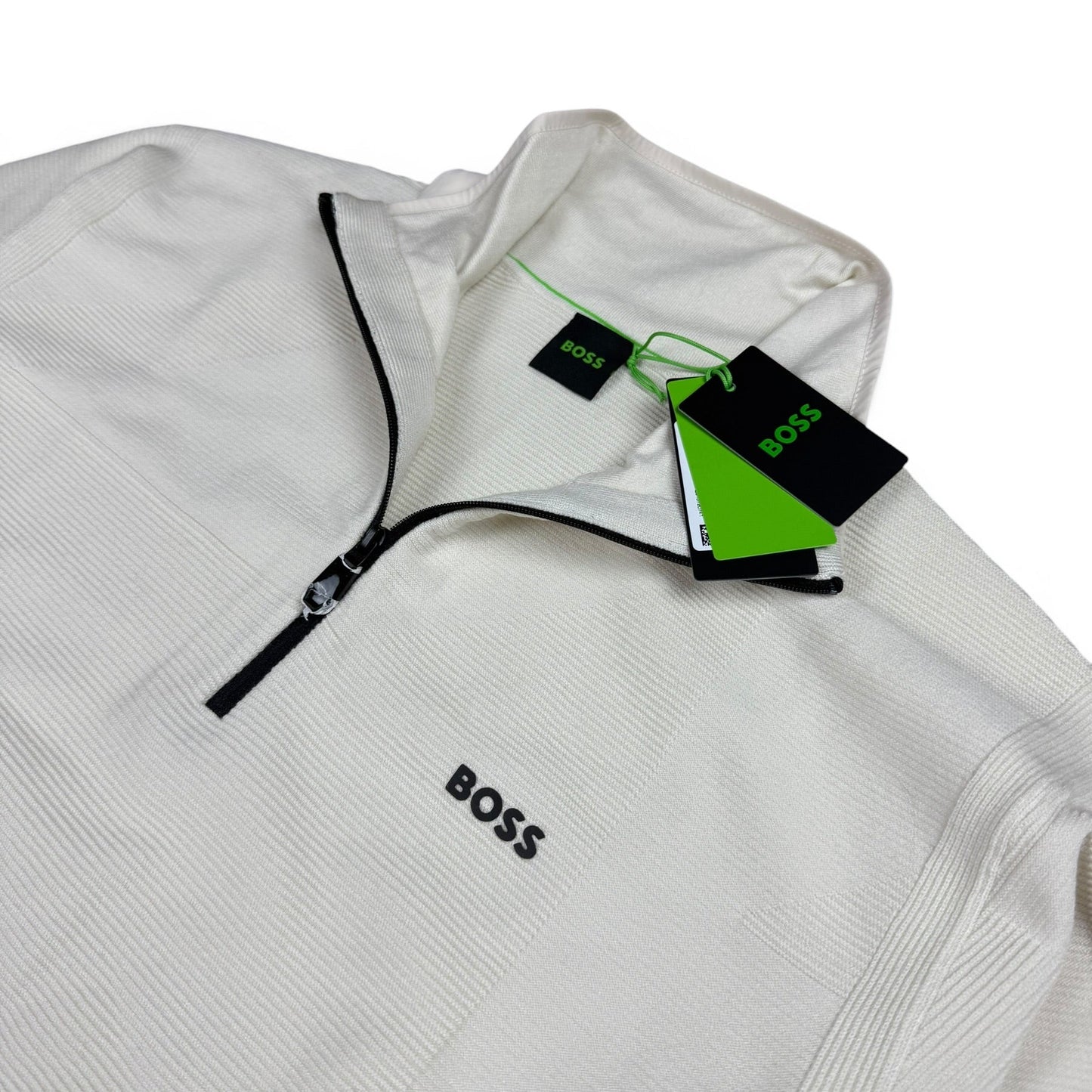 Boss Green Zodak Half-Zip Pullover Weiß