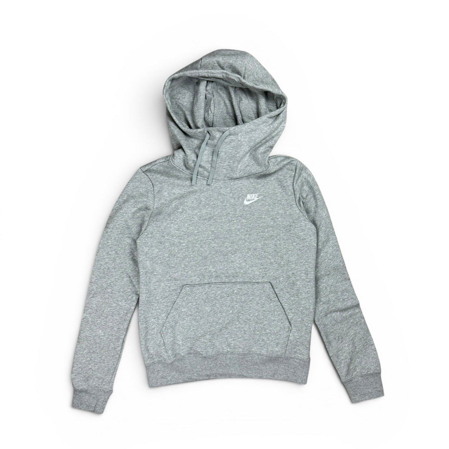 Nike Damen Sweatshirt Kapuzen Grau Hoodie Sweatshirt Funnel Neck