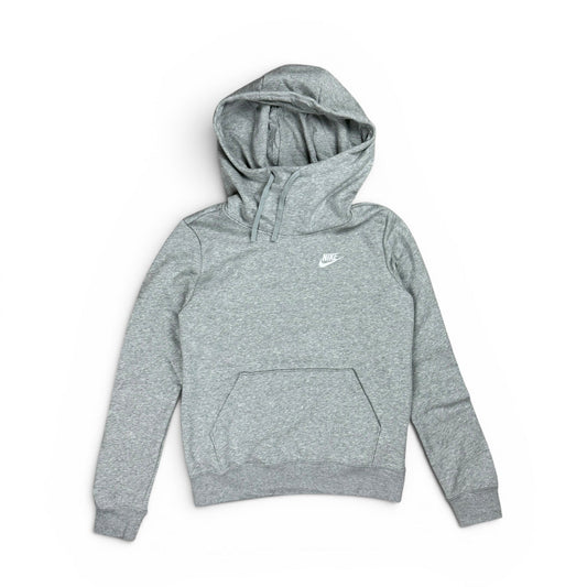 Nike Damen Sweatshirt Kapuzen Grau Hoodie Sweatshirt Funnel Neck