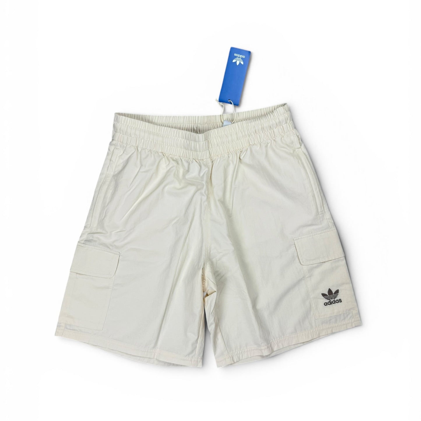 Adidas Originals Trefoil Essentials Cargo-Shorts in Creme Weiß
