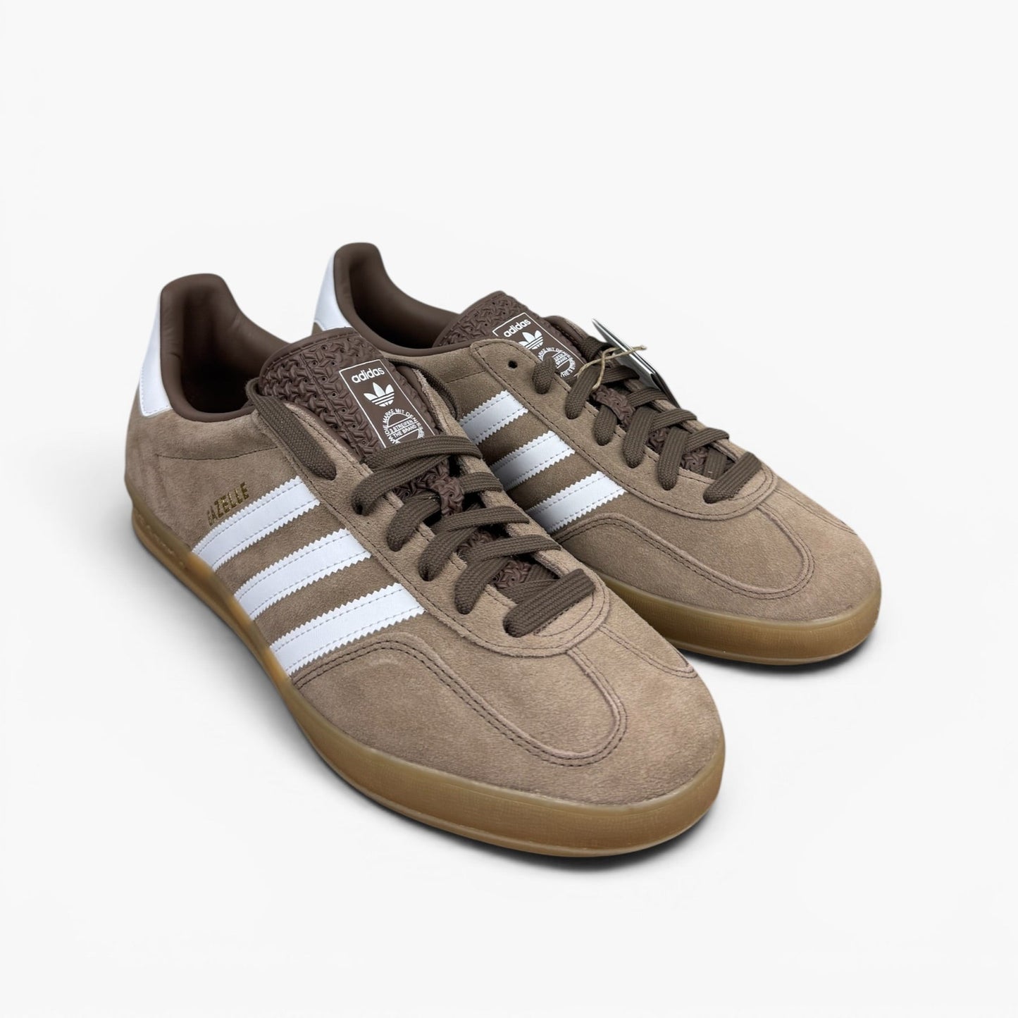 adidas Gazelle Indoor Earth Strata White Gold Metallic