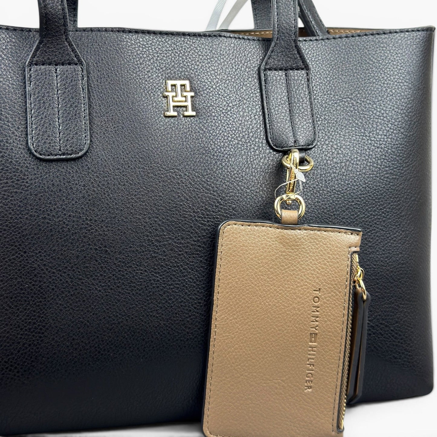 Tommy Hilfiger Handtasche Th Icon Mini Tote AW0AW18233 Schwarz