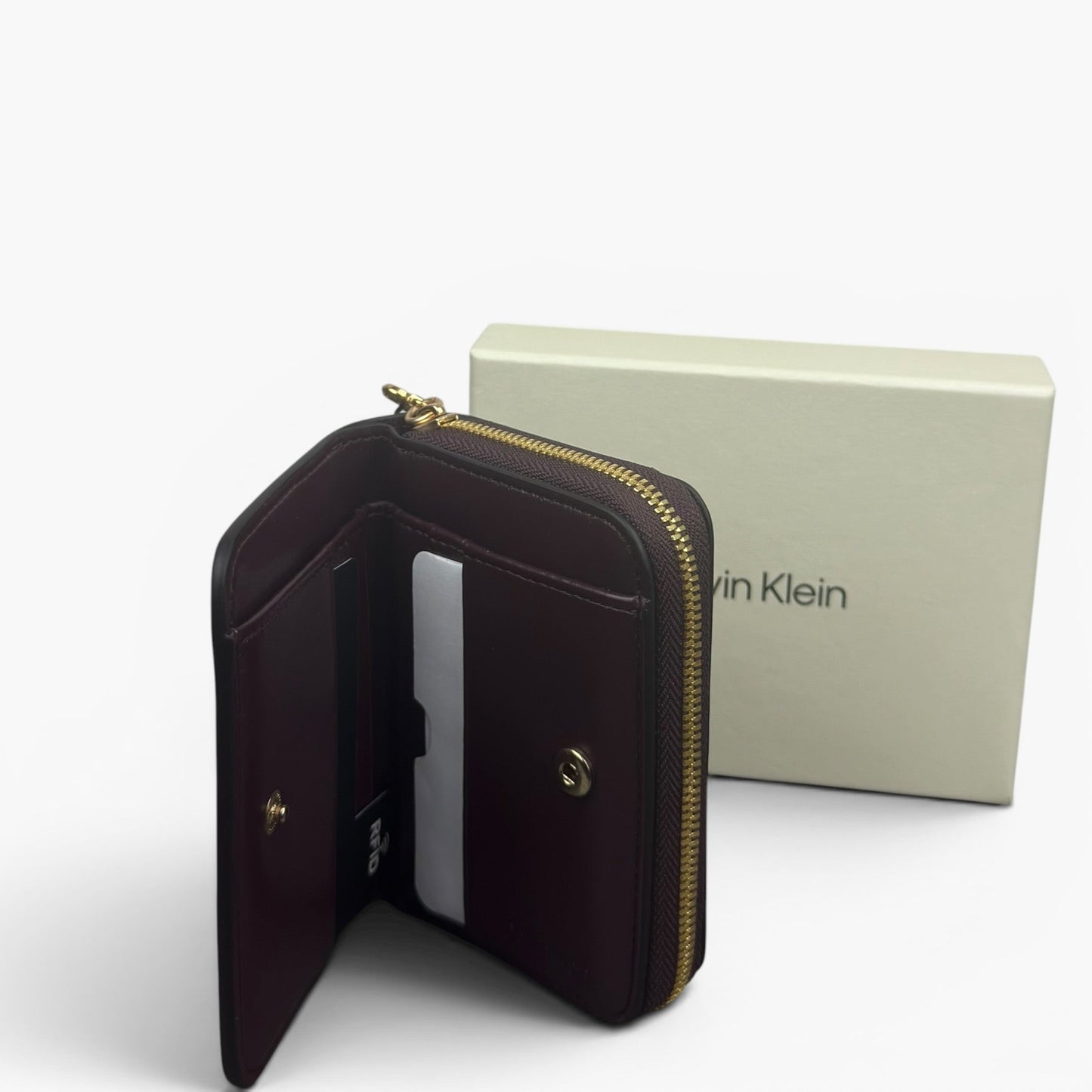 Calvin Klein Geldbörse Ck Medium Flap Zip Around LV04F1075G Burgunderrot