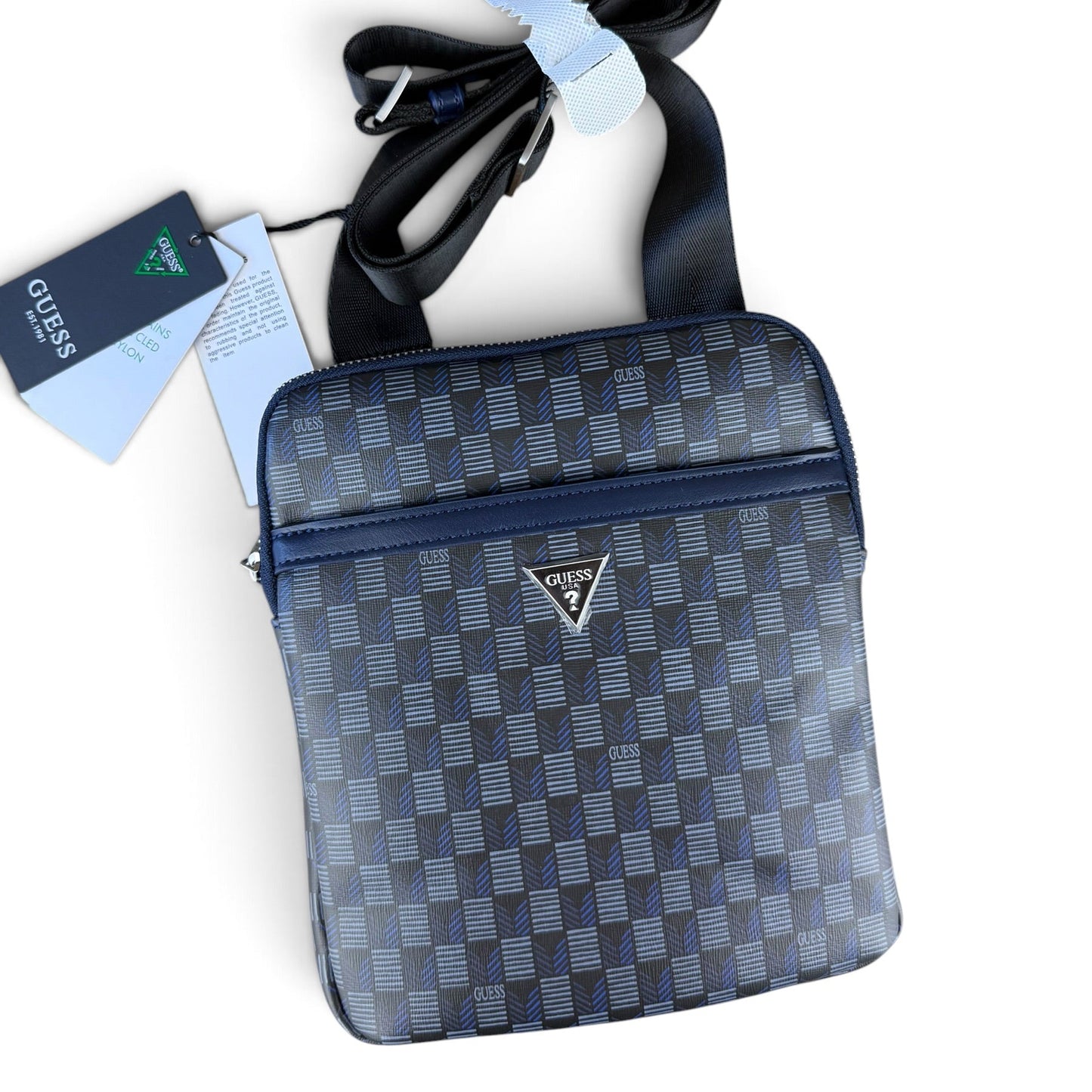 GUESS Jet Set Eco Crossbody Flat Blau